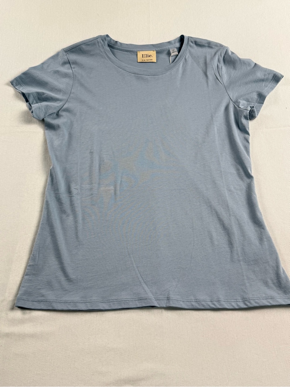 Elie Tahari Pale Blue Short Sleeve Crewneck Tee